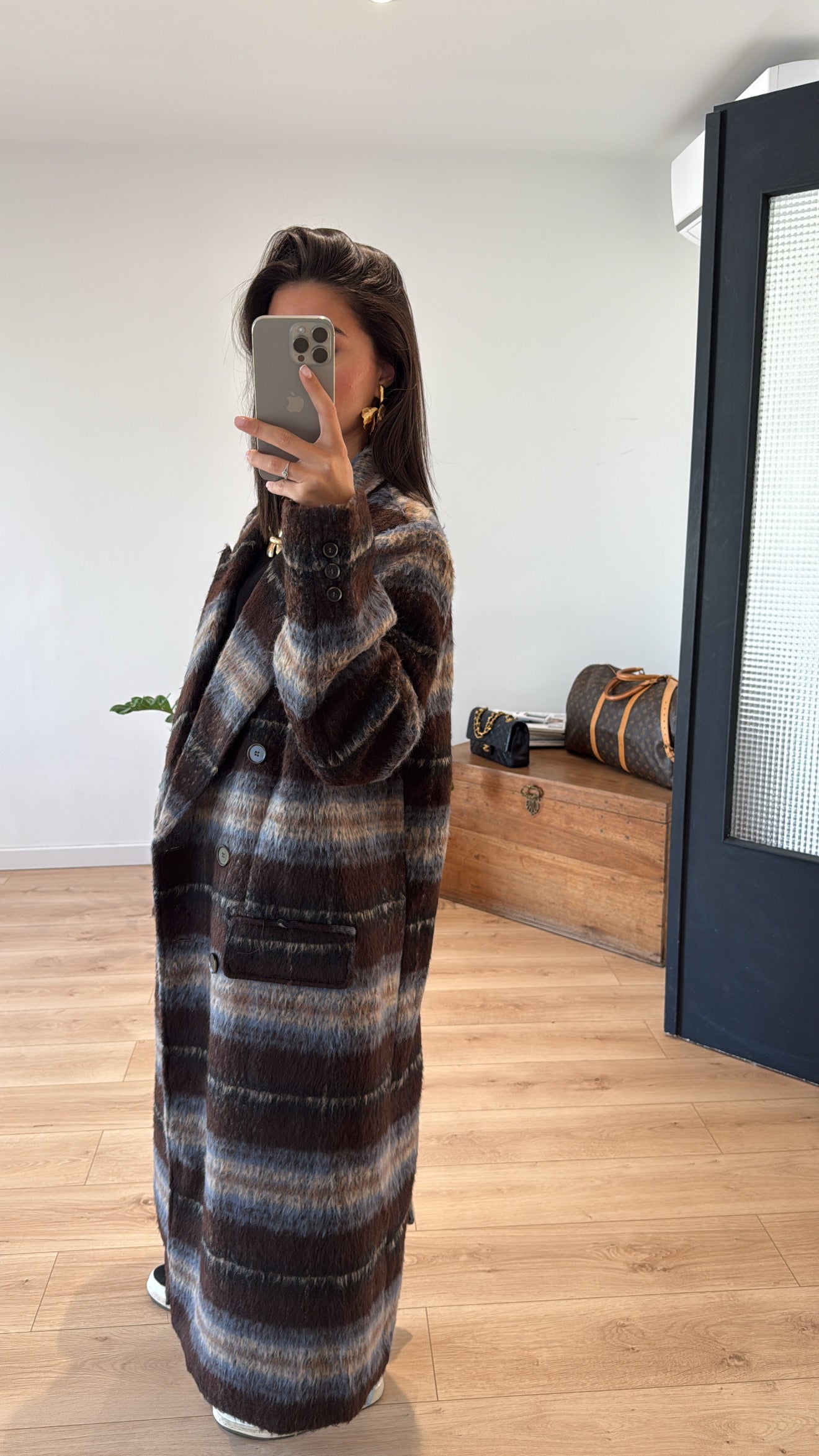 Manteau Iconique Rayé