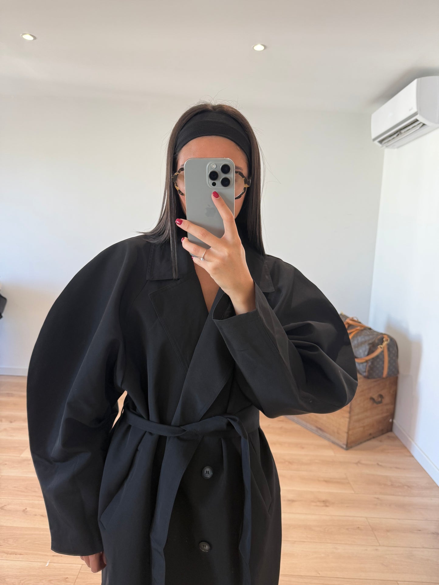TRENCH "AMOR" NOIR