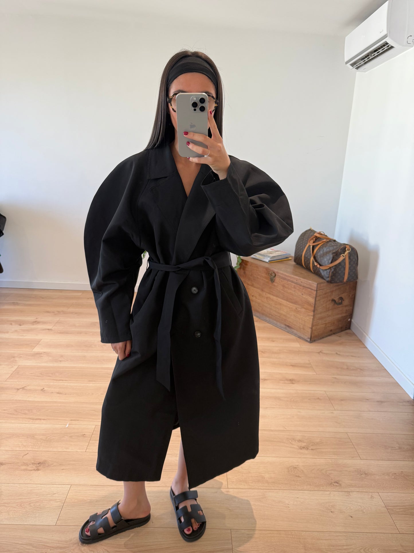 TRENCH "AMOR" NOIR