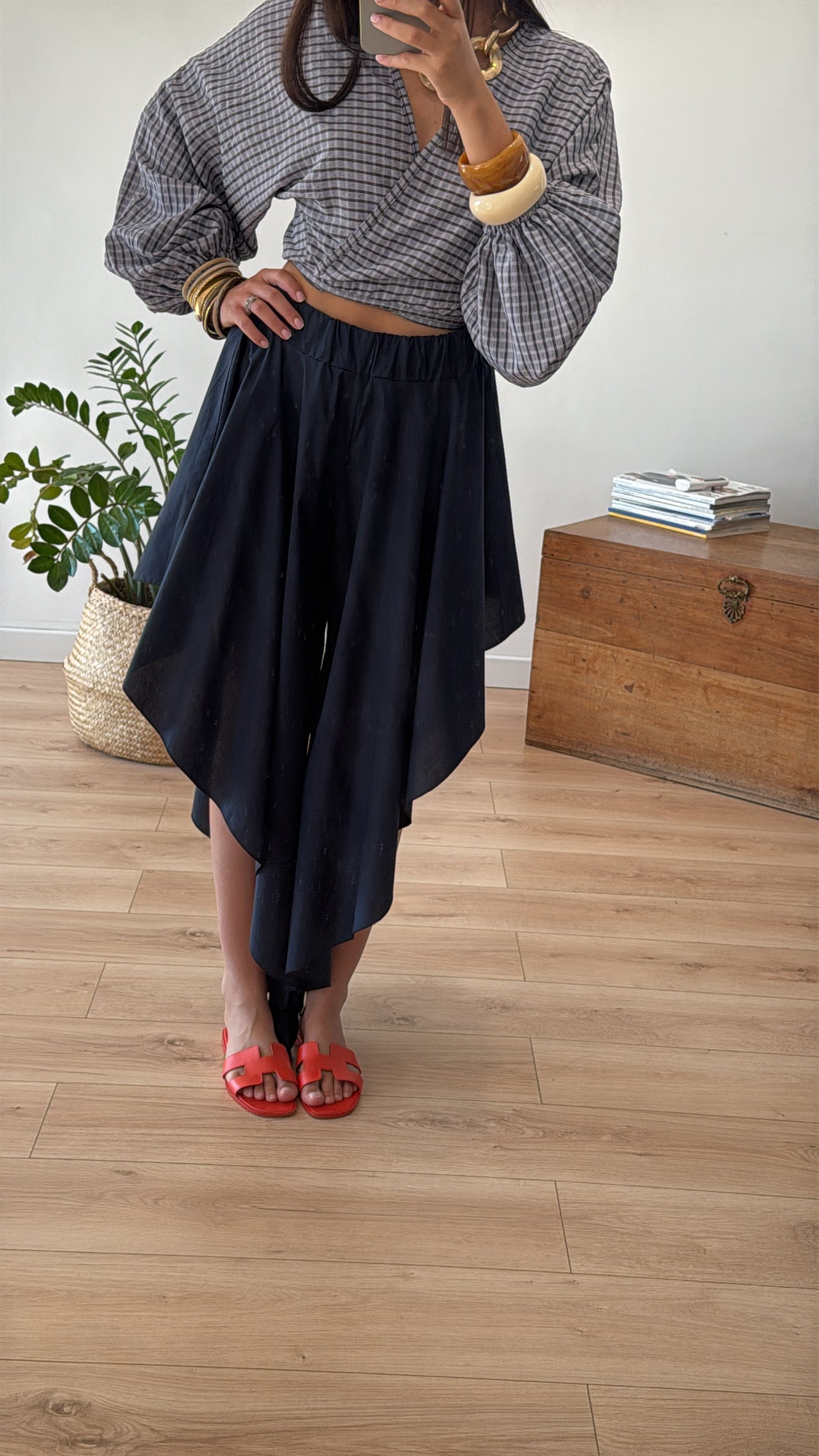 PANTALON BLEU MARINE "LÉSIA"