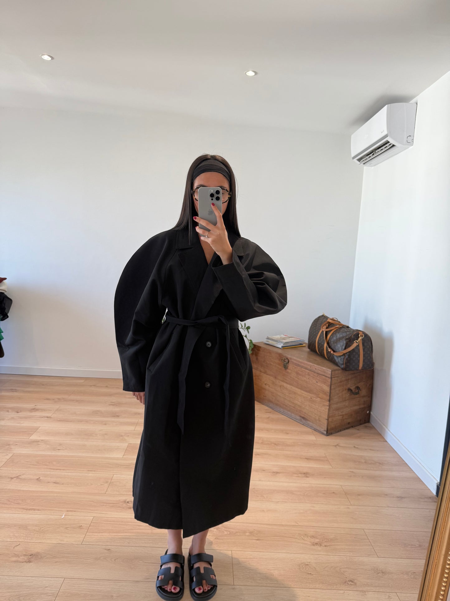TRENCH "AMOR" NOIR