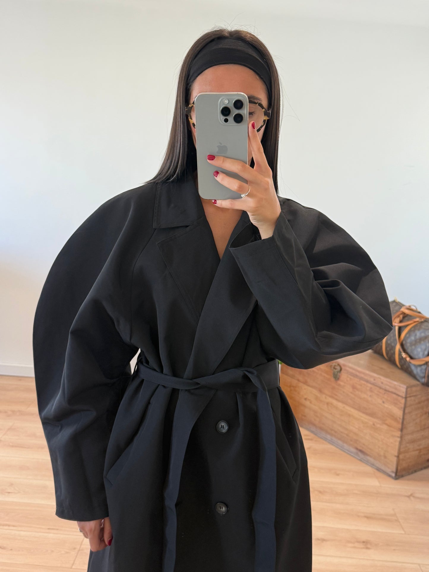 TRENCH "AMOR" NOIR
