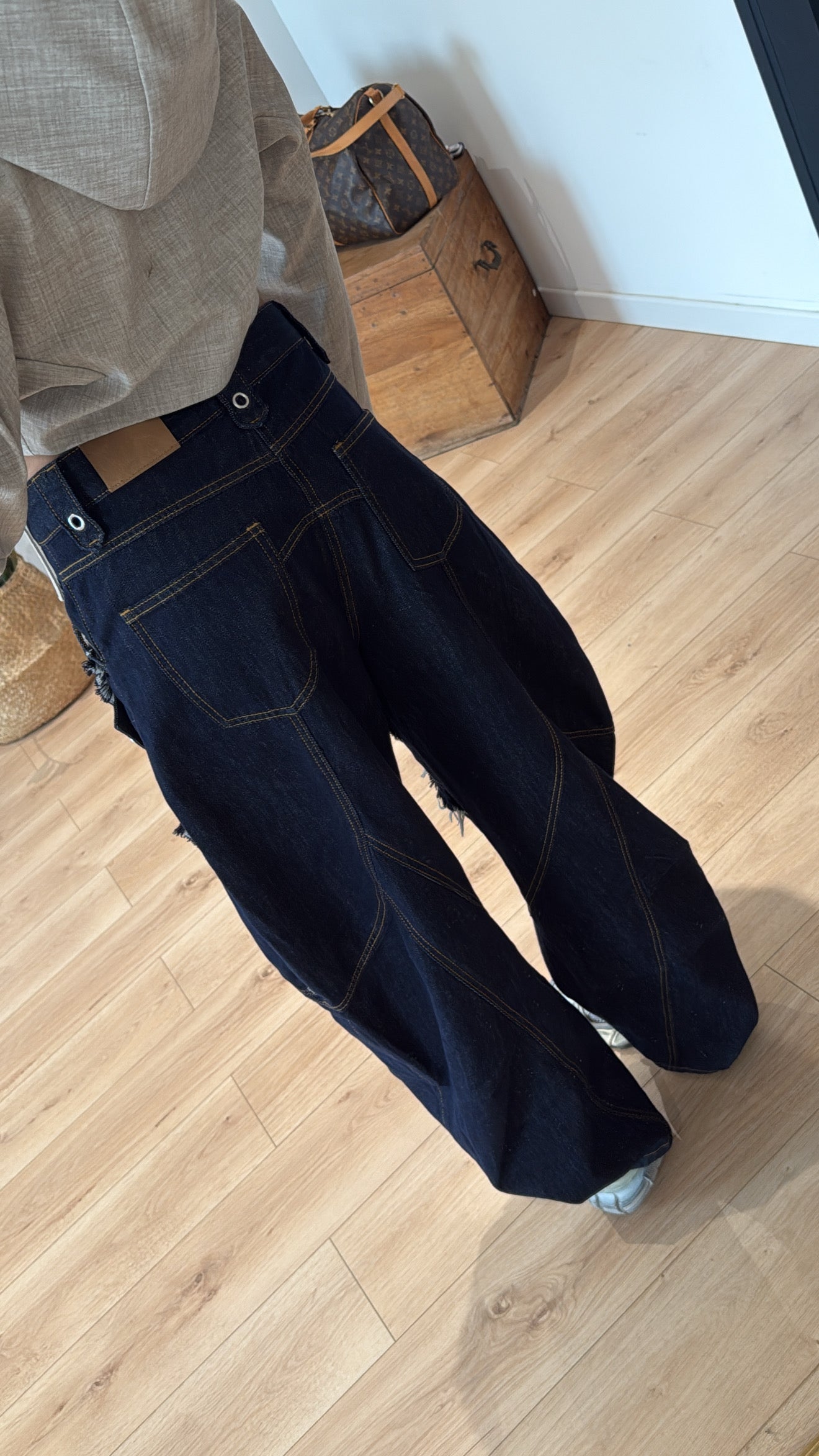 JEAN "CLOVER" À OEILLETS - DENIM BRUT