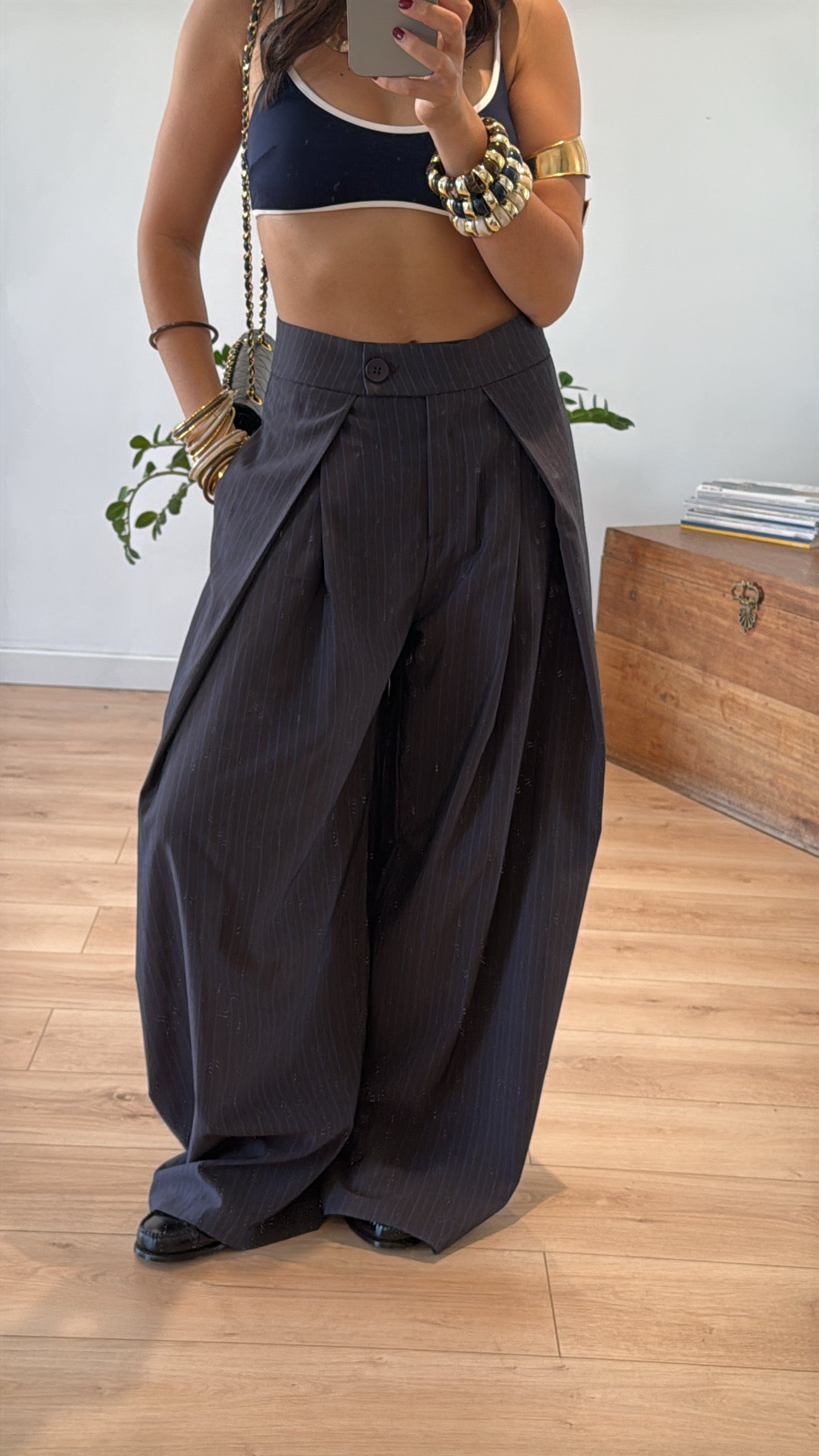 PANTALON À RAYURES « LISANDRU »