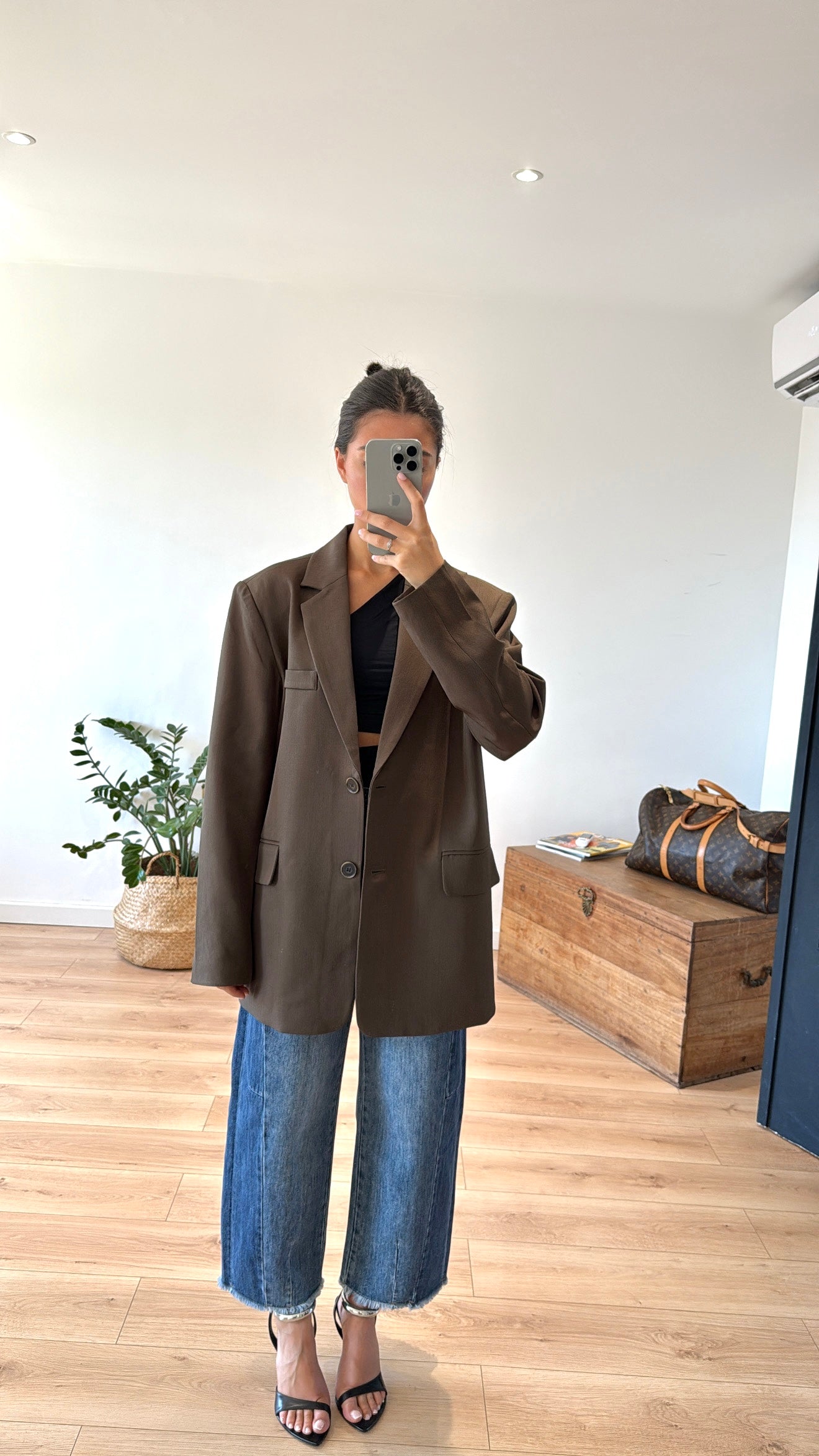 BLAZER "CLARISSE" DOS NU - CHOCOLAT