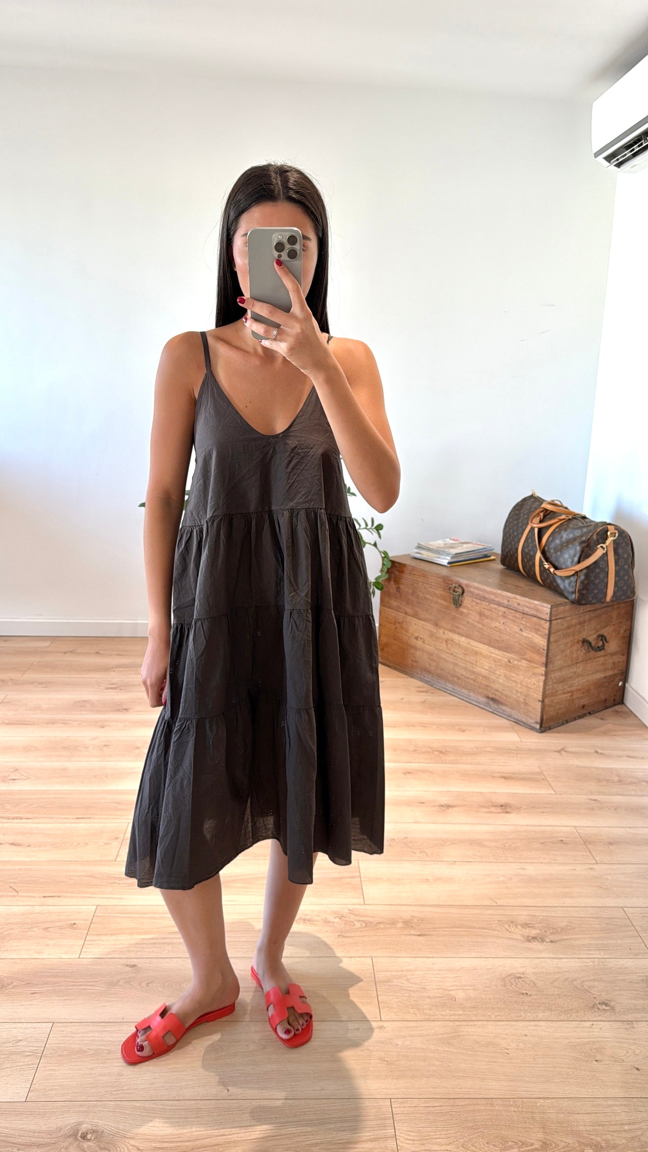 ROBE COURTE MARRON
