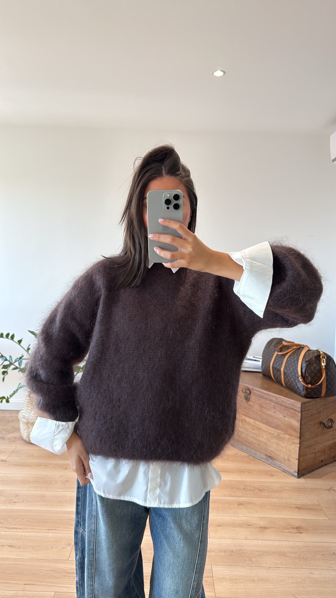 Pull Mohair Chocolat