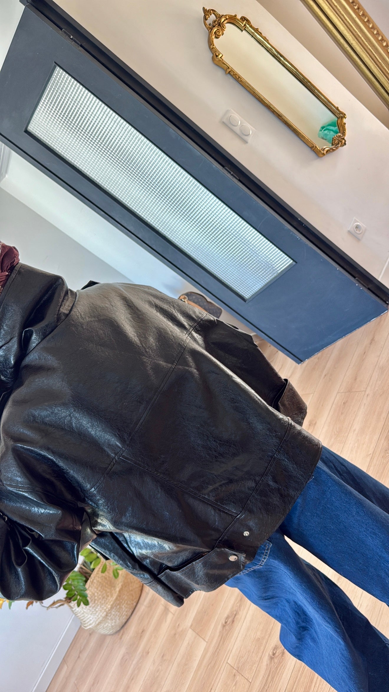 PERFECTO "TRAVIS" OVER SIZE CUIR SYNTHÉTIQUE