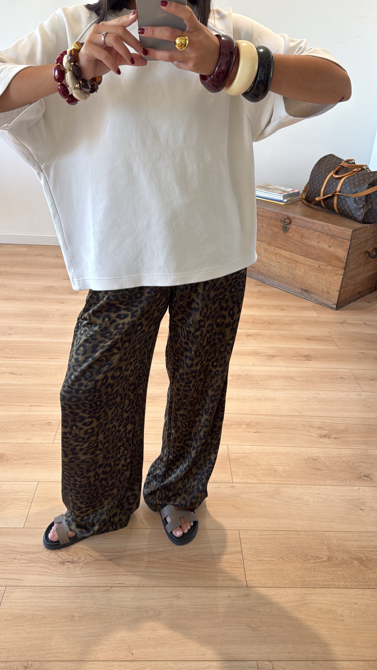 PANTALON FLUIDE "NAËLLE" - LÉOPARD