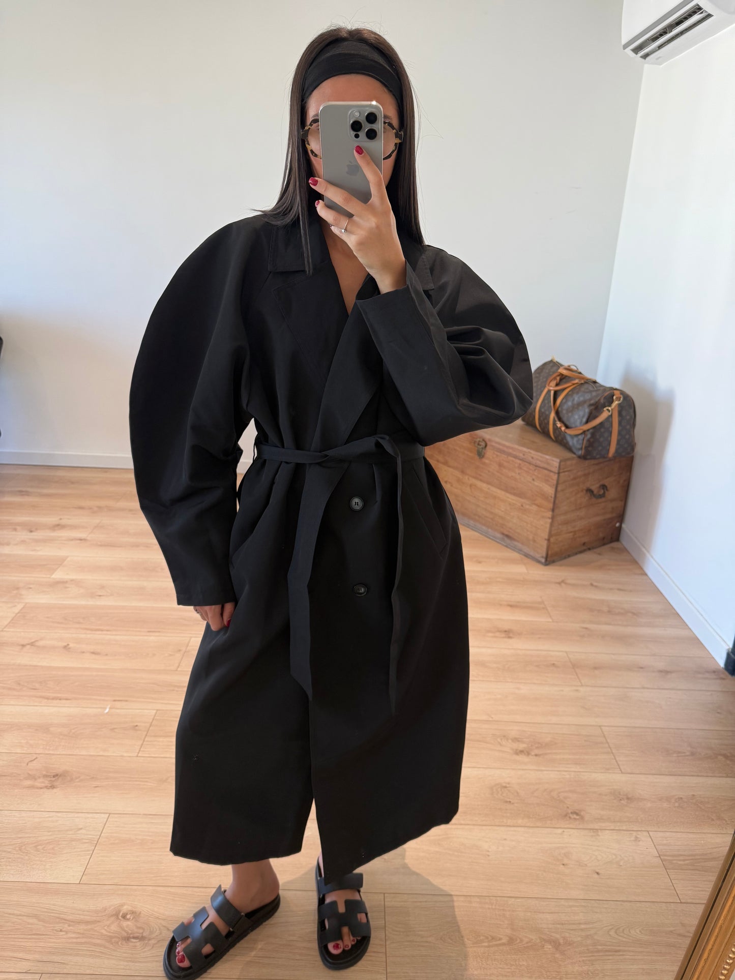 TRENCH "AMOR" NOIR