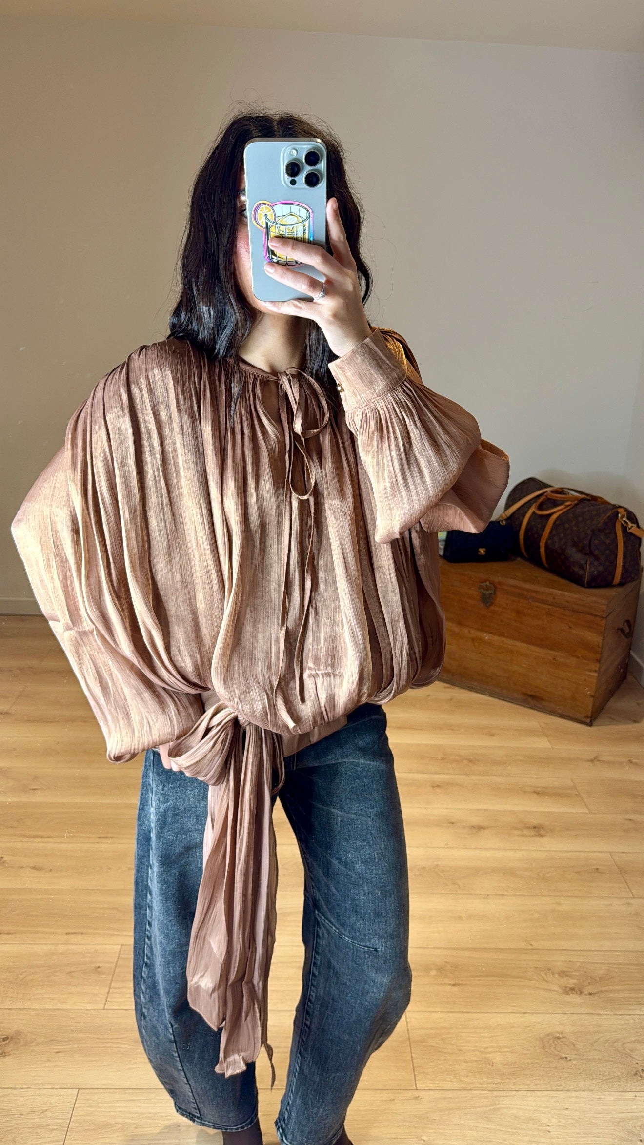 BLOUSE SATINÉE "MARGOT" CUIVRE