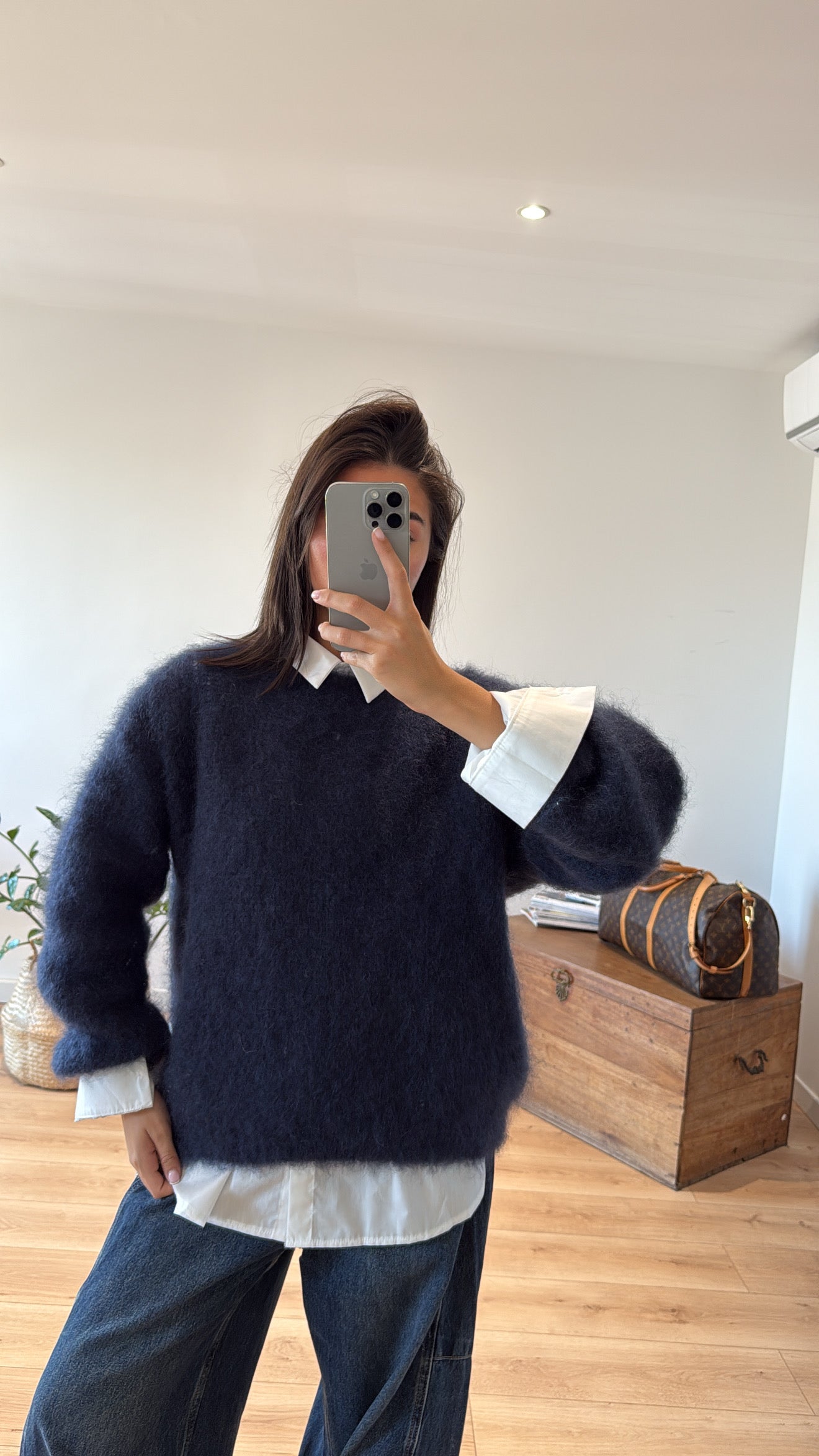 Pull Mohair Bleu Nuit