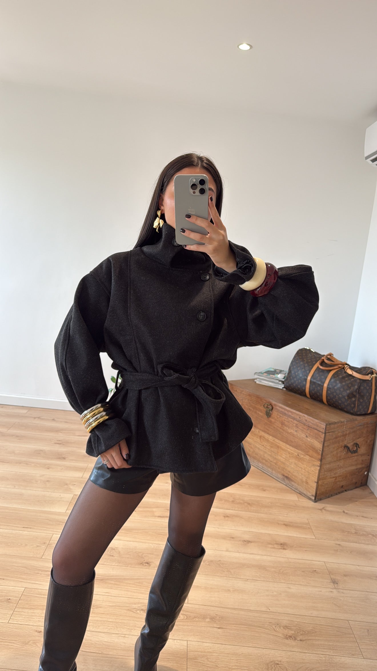 VESTE " COLETTE" GRIS FONCÉ