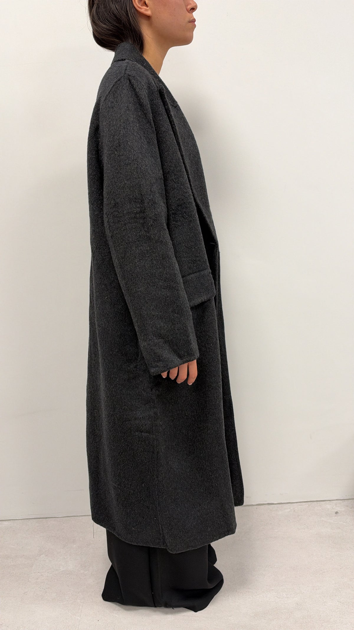 MANTEAU LAINE "LÉNA" GRIS