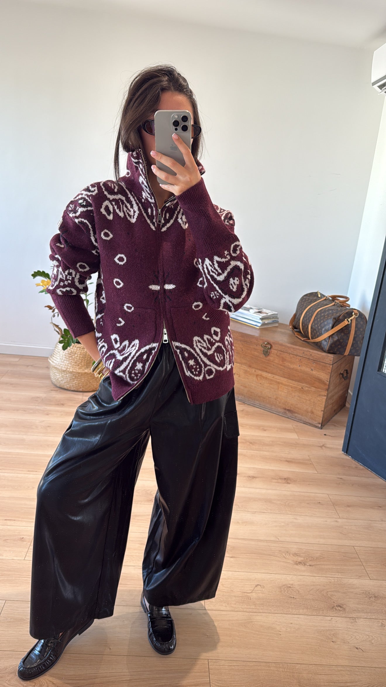 GILET BORDEAUX "NOA"