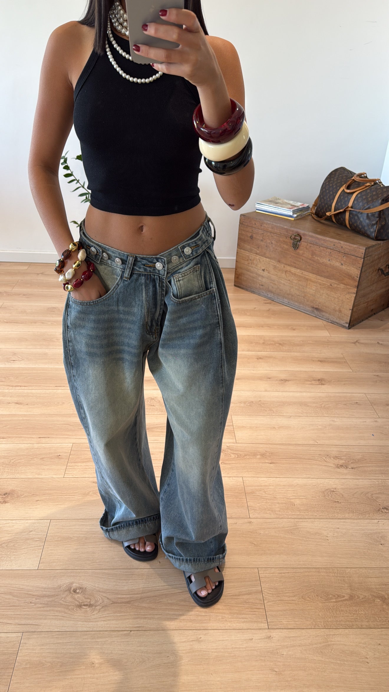 JEAN LARGE "ASHLEY" - DENIM CLAIR