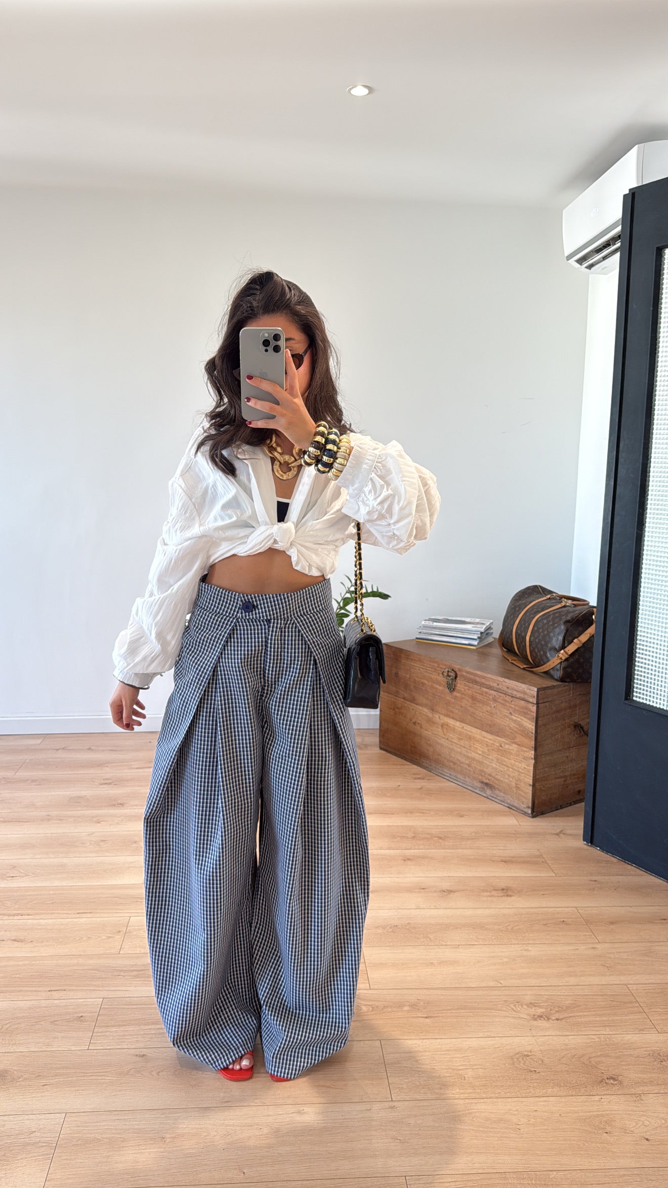 PANTALON À CARREAUX « AIMIE »