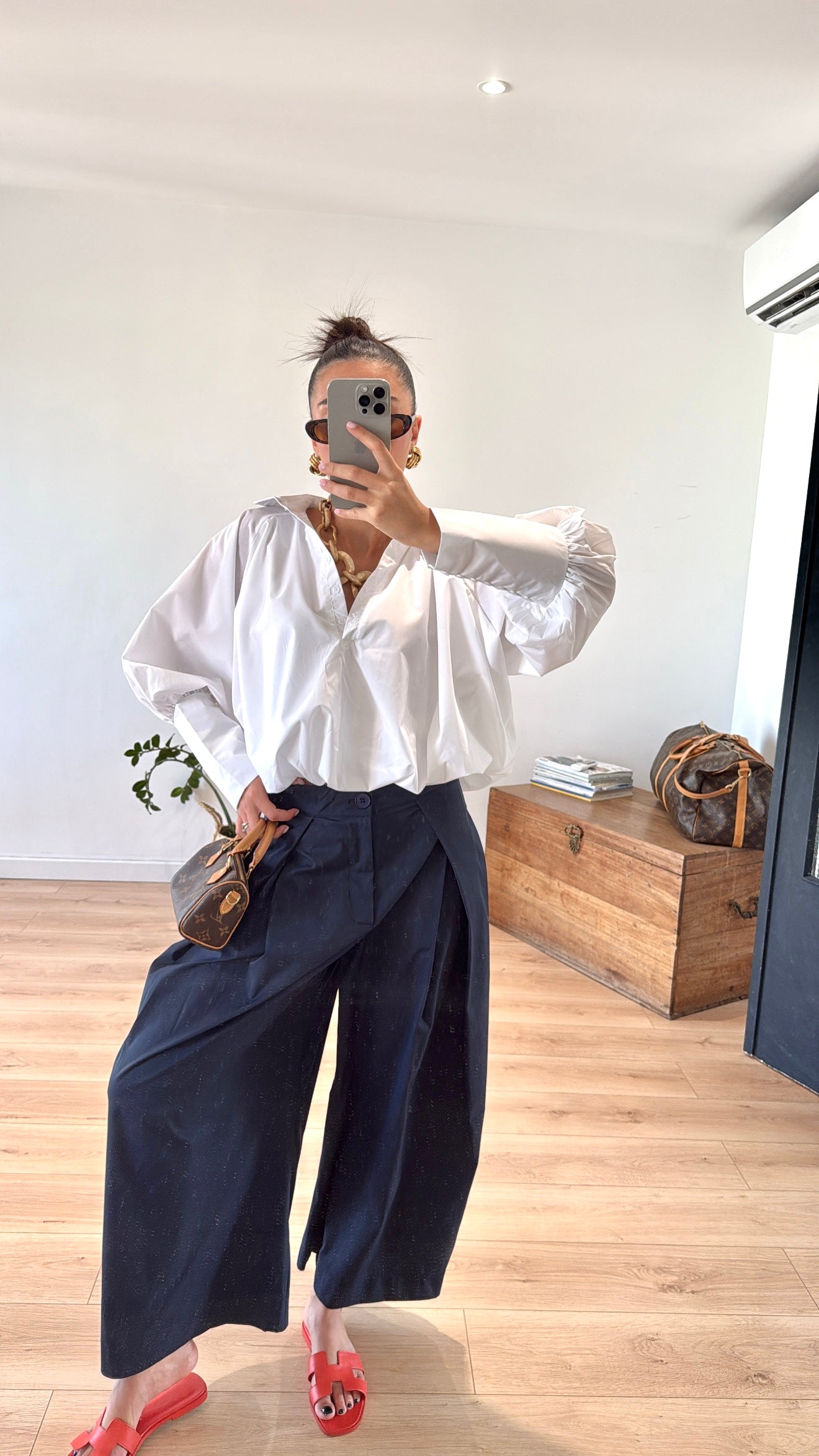 PANTALON "LUCILLE"BLEU MARINE