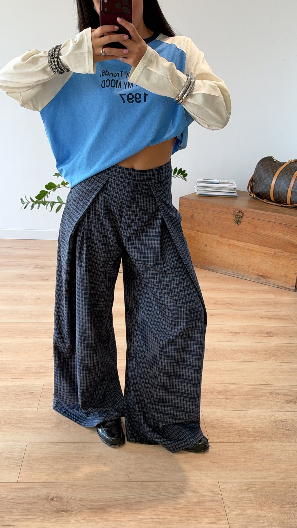 PANTALON "THOMAS" À CARREAUX BLEU PRE COMMANDE 09/10