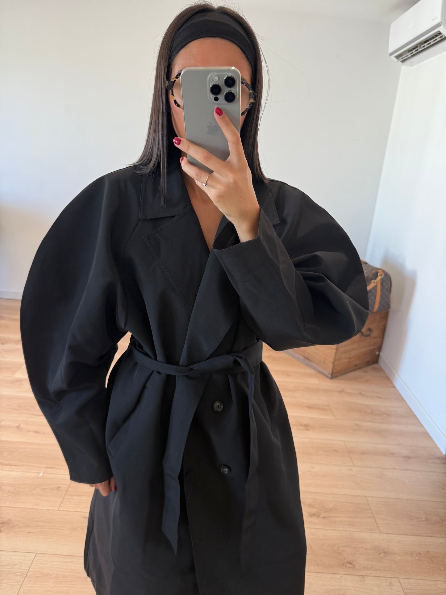 TRENCH "AMOR" NOIR