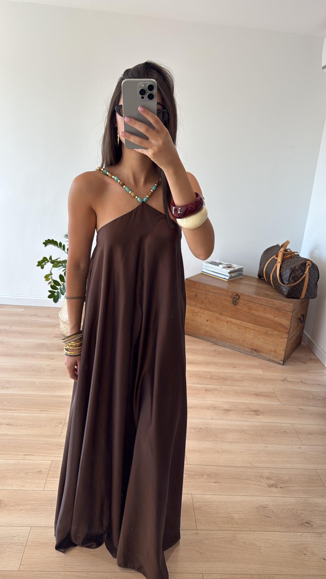 ROBE LONGUE CHOCO "SOPHIE"