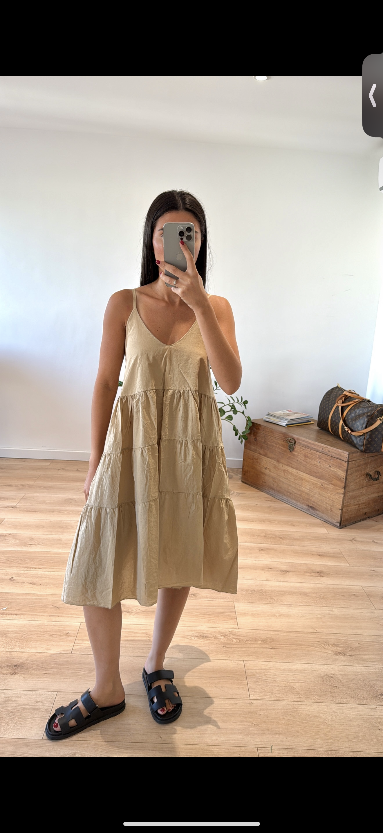 Robe courte beige