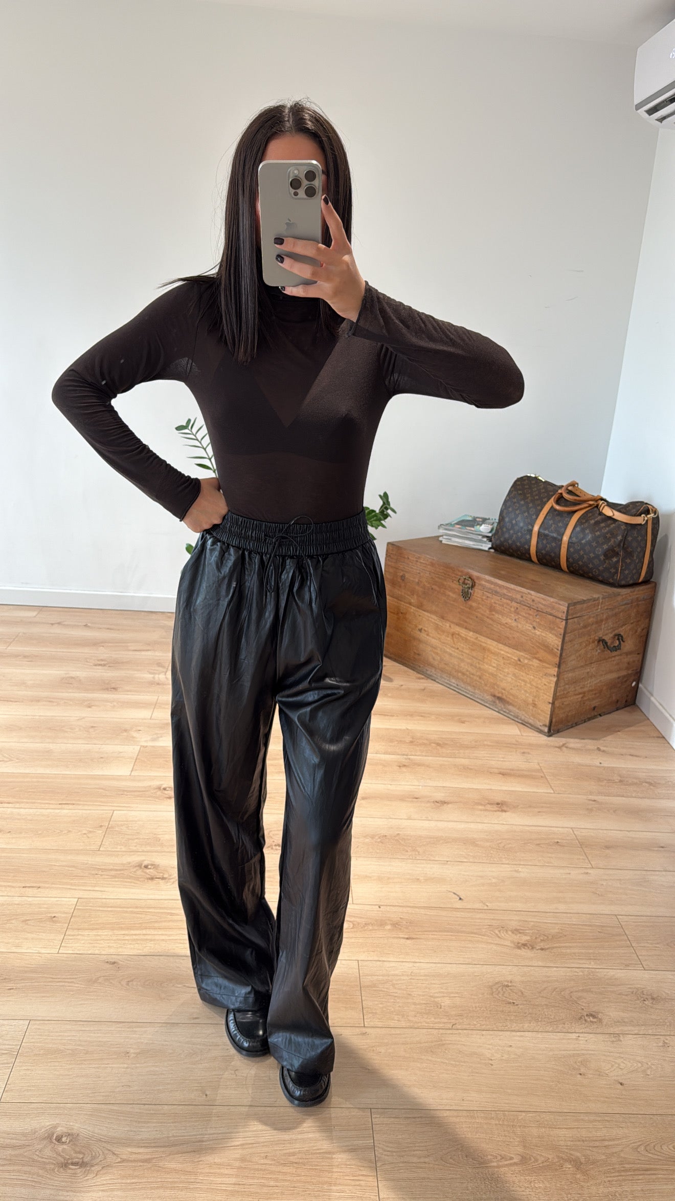 PANTALON "LAURINE" SIMILI CUIR