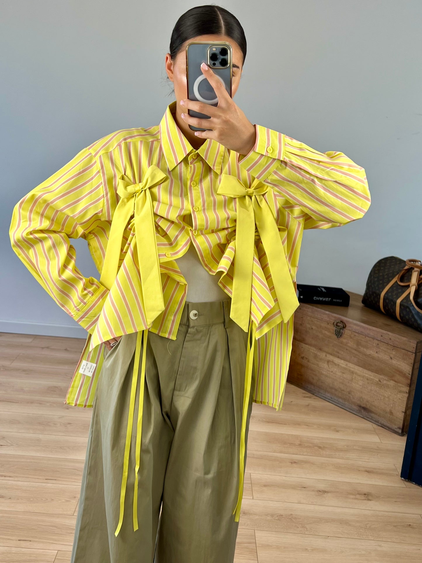 Chemise "Faustine" Jaune à rayures