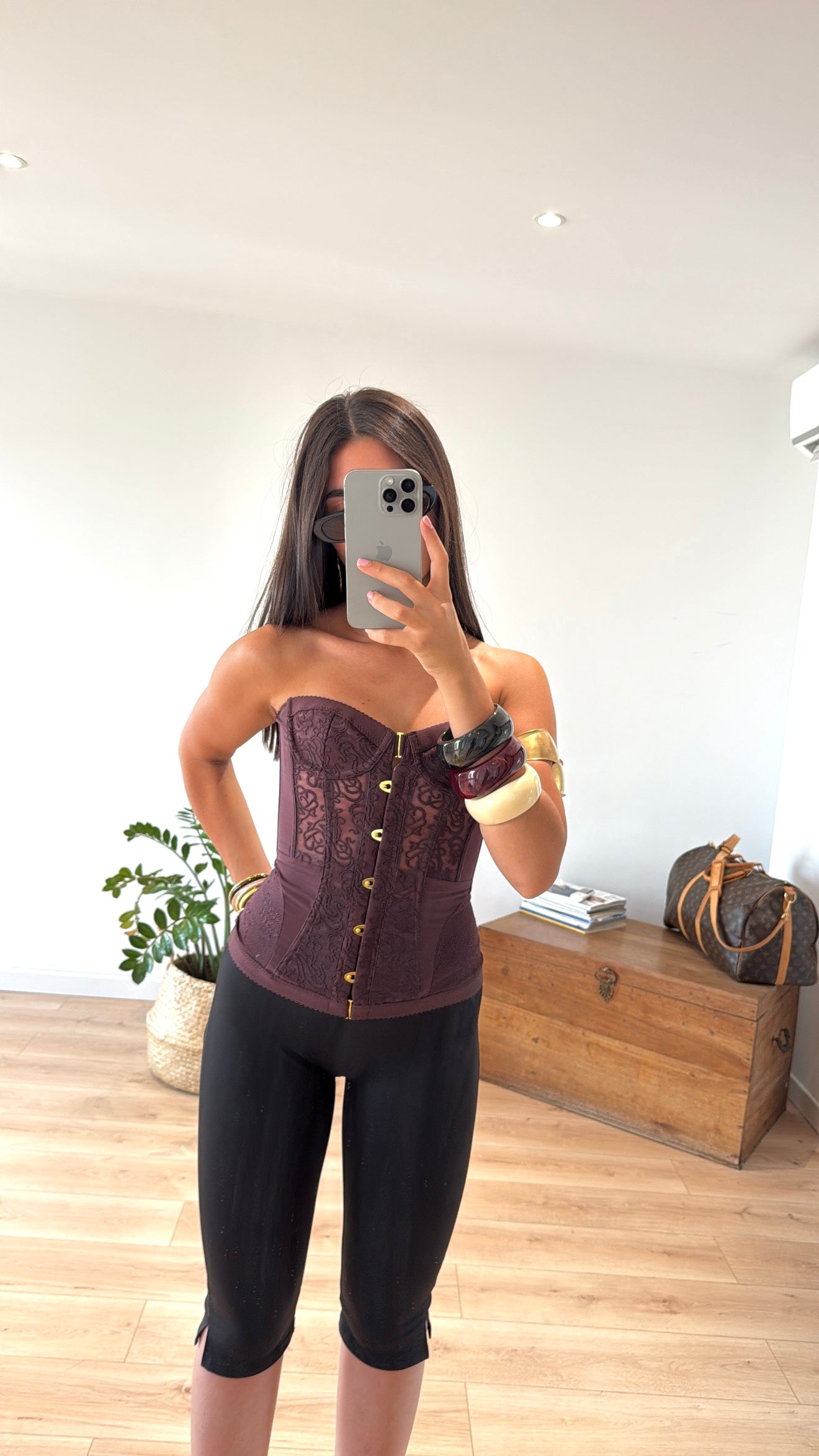 CORSET BORDEAUX "LILY"