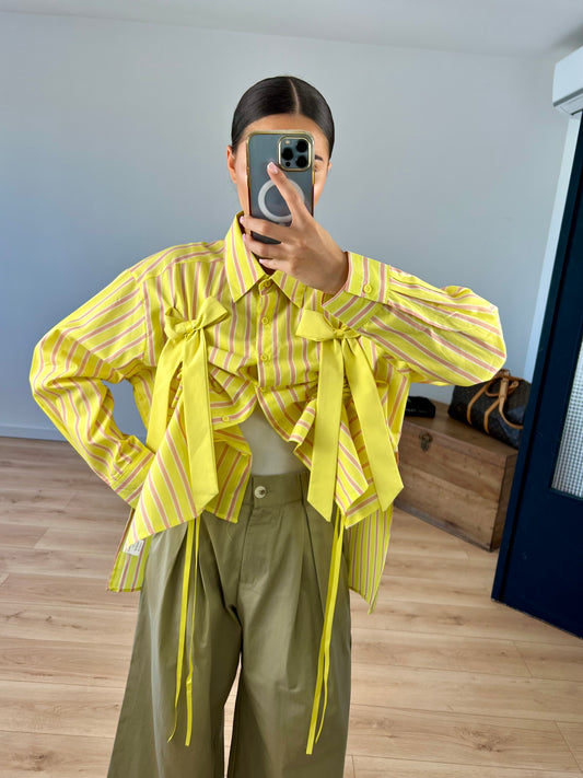 Chemise "Faustine" Jaune à rayures