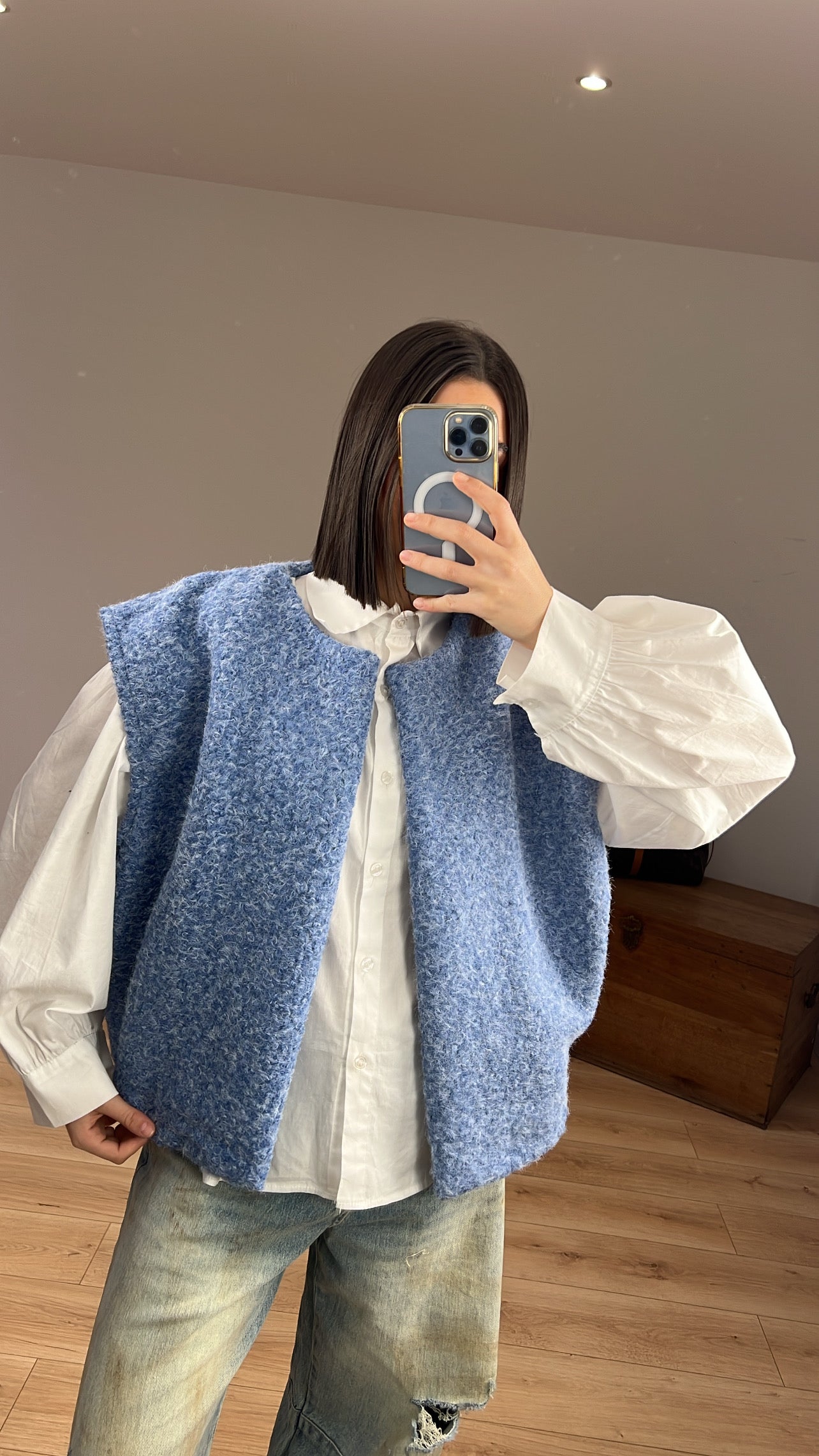 Veste sans manche Ella Bleu