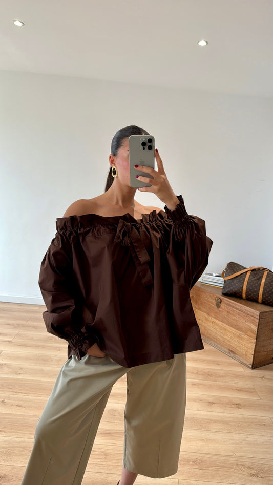 BLOUSE CHOCOLAT "MONICA"