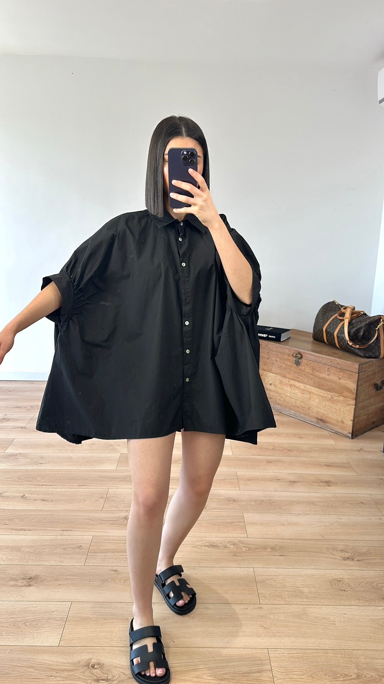 Chemise "Séréna" oversize NOIRE
