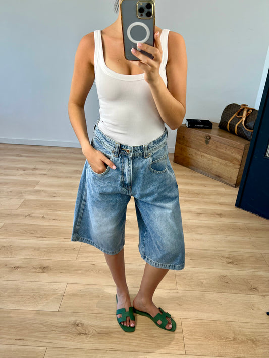Bermuda "Nino" en jean Bleu