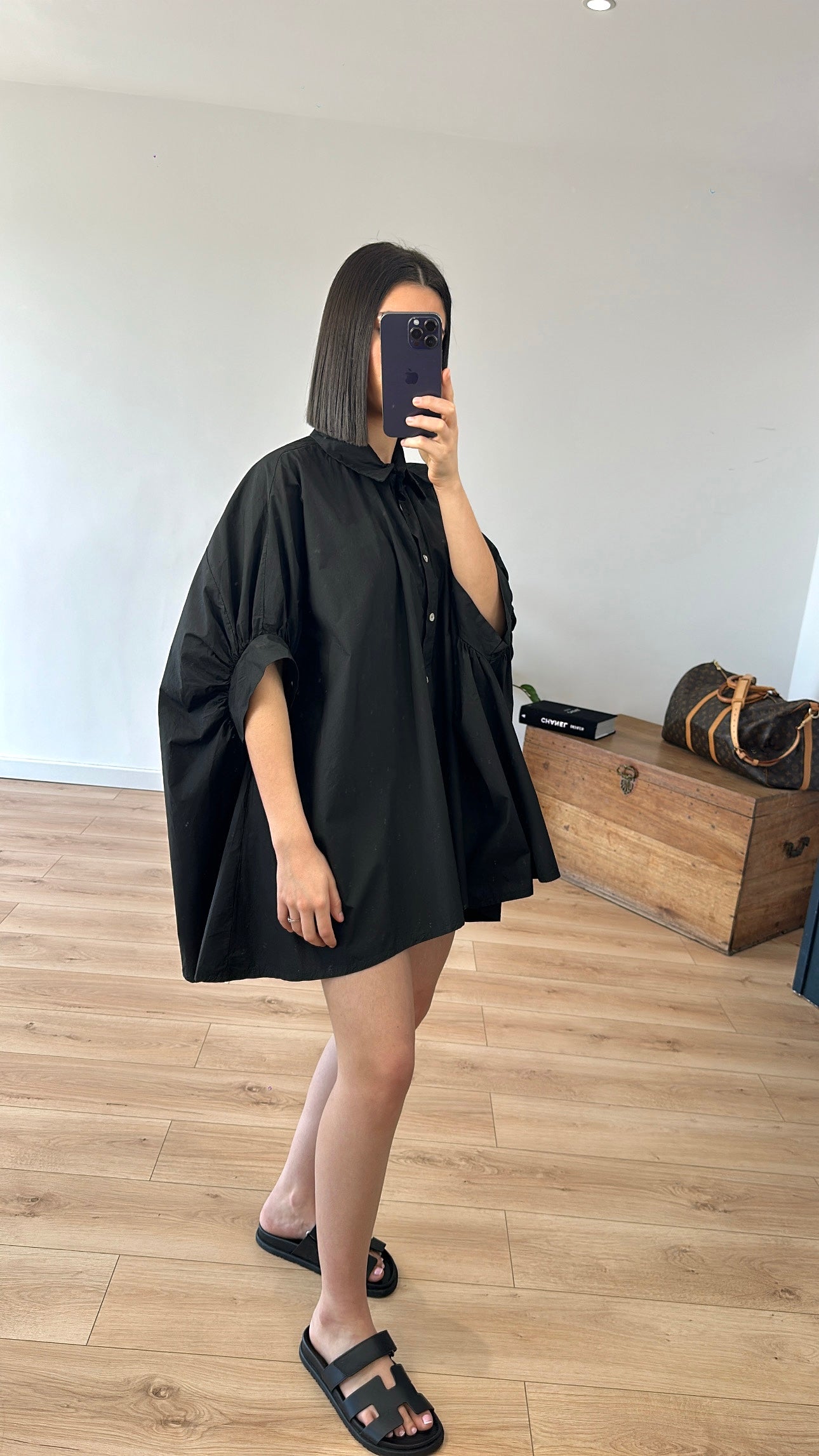 Chemise "Séréna" oversize NOIRE