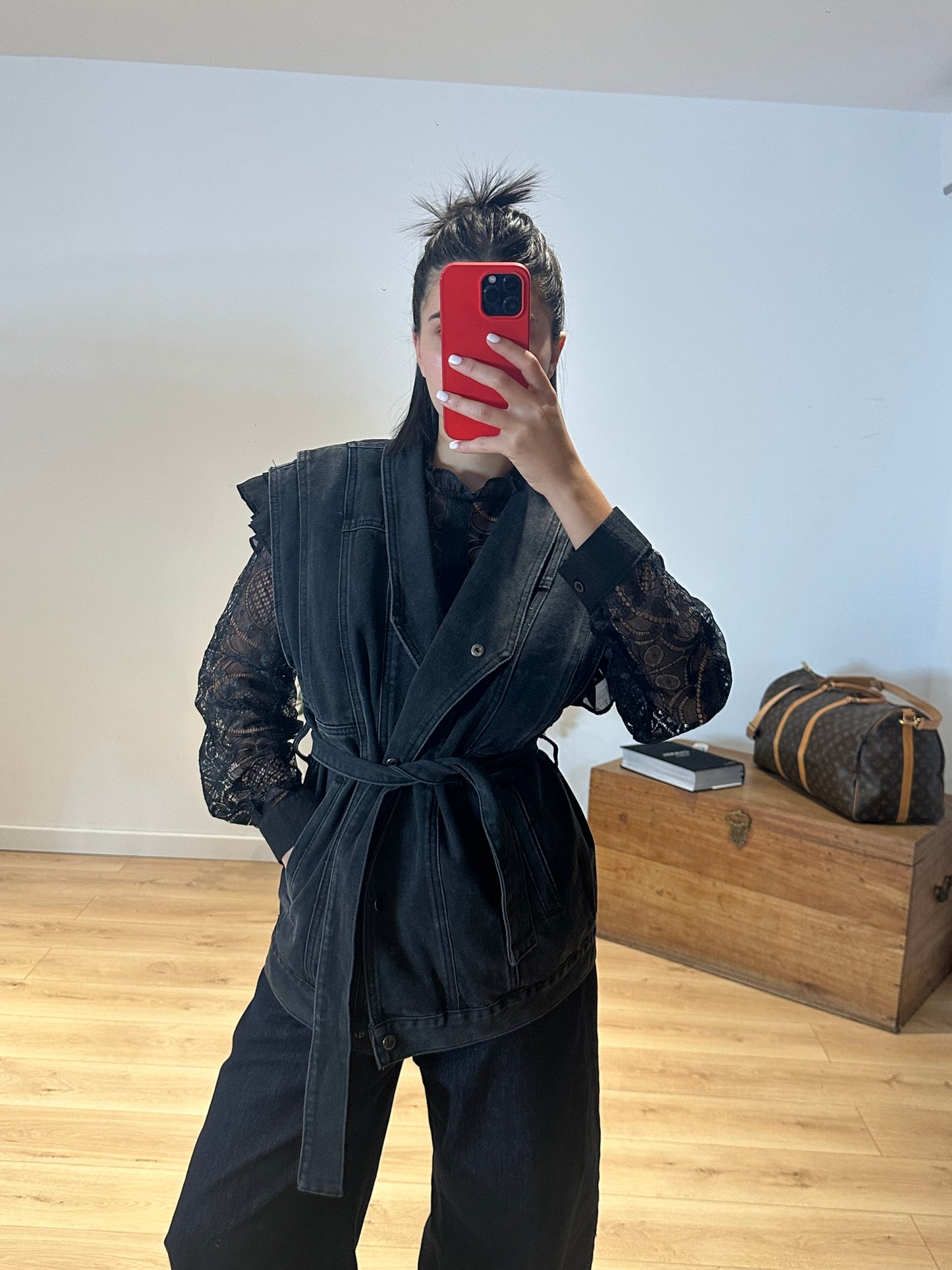 Veste "Daiva" Noir sans manches