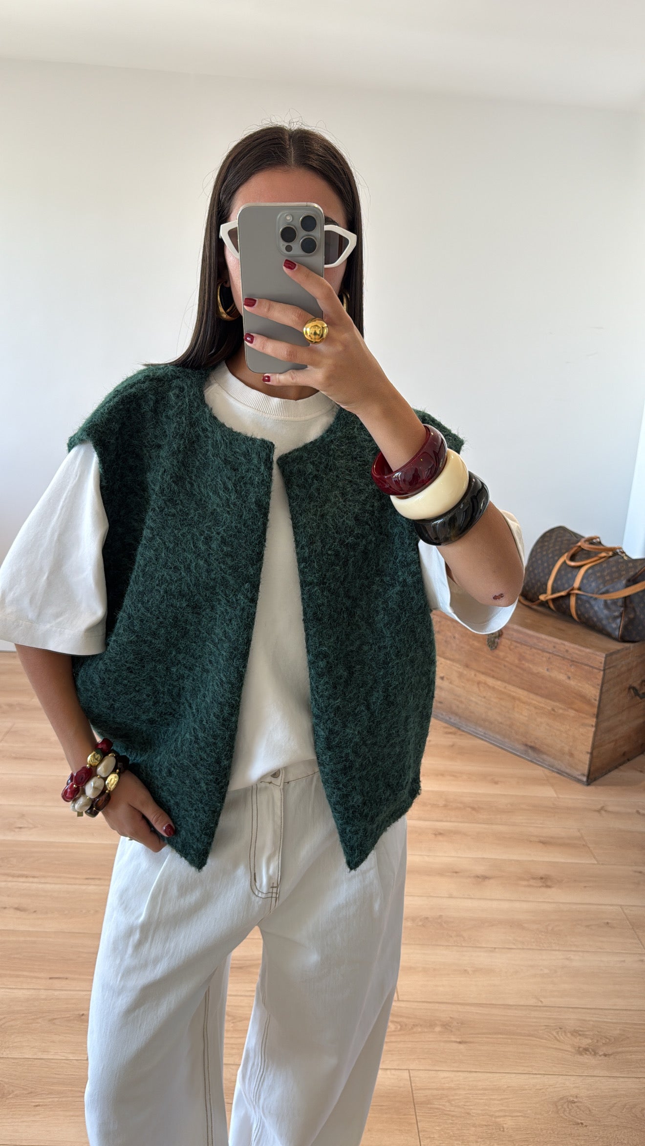 GILET SANS MANCHES "SASHA" - VERT EMERAUDE