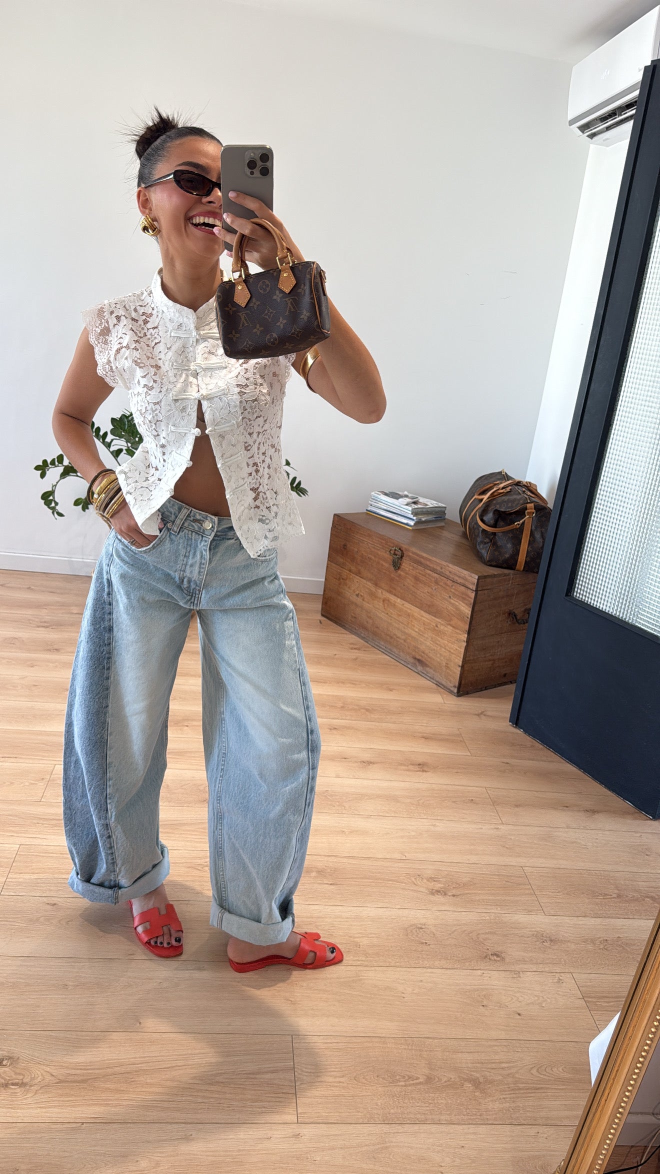 TOP "MONICA" DENTELLE BLANC