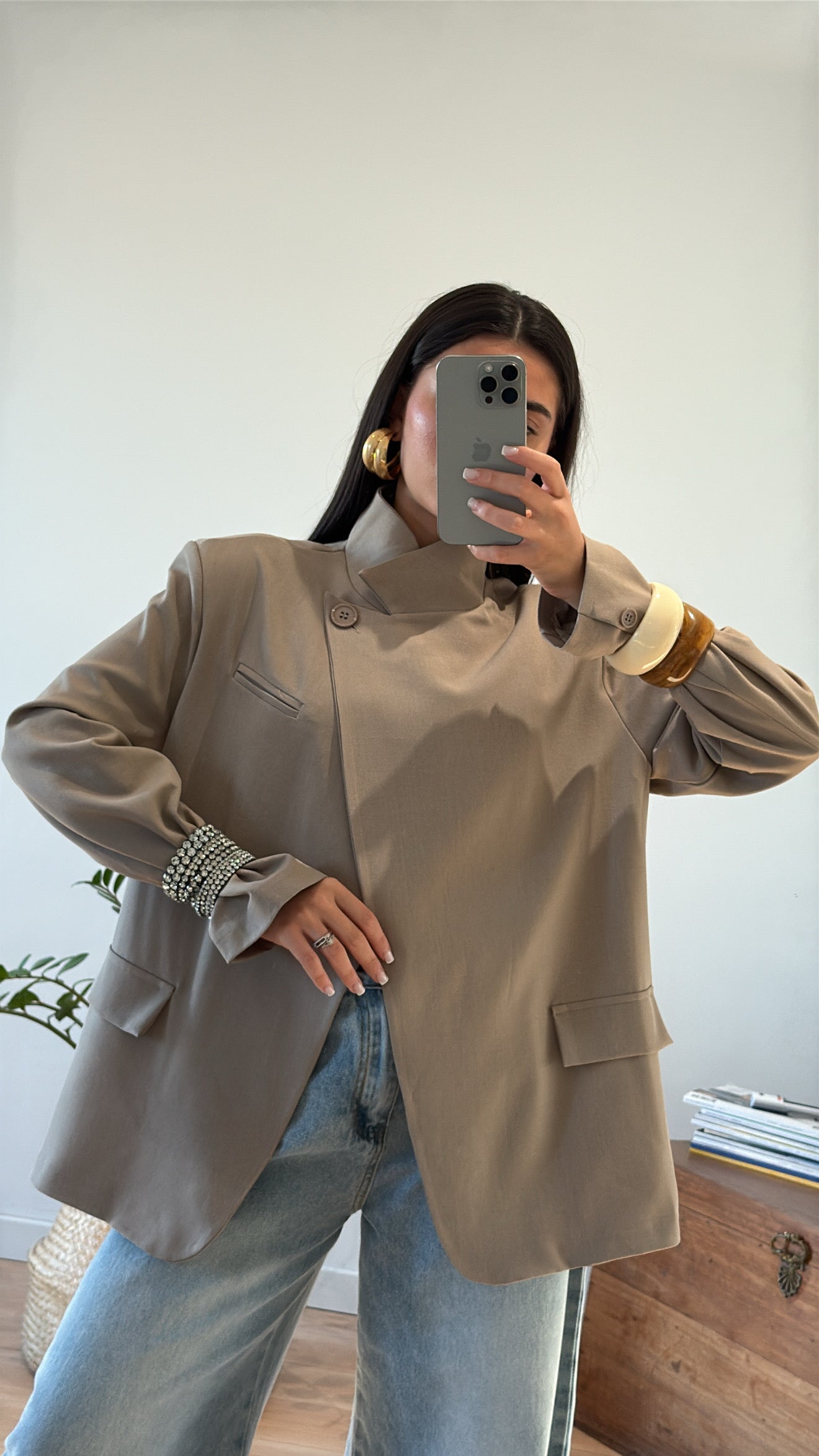 BLAZER « KIM  » TAUPE