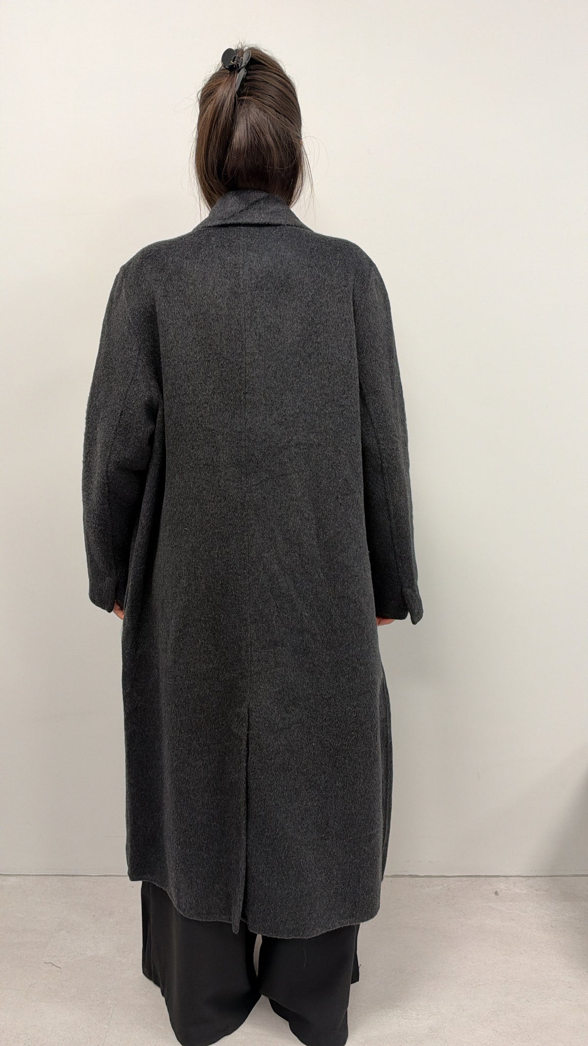 MANTEAU LAINE "LÉNA" GRIS