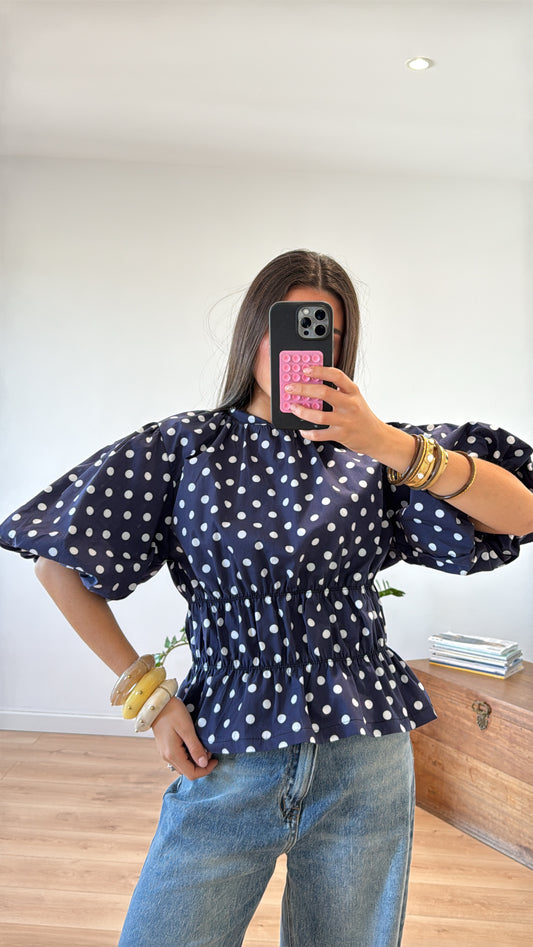 BLOUSE BLEU "MORGANE"