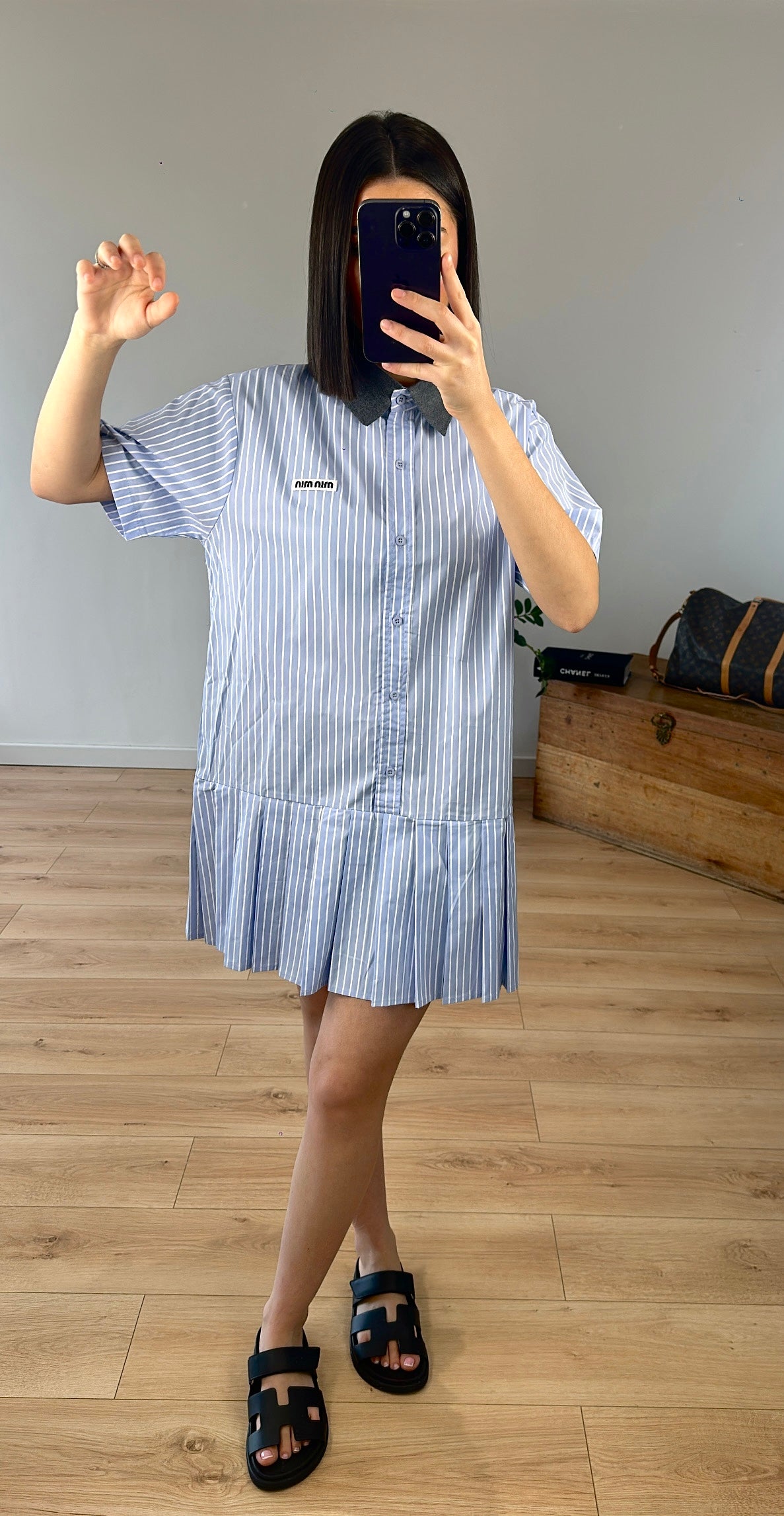 Robe "Esmée" à rayures BLEU