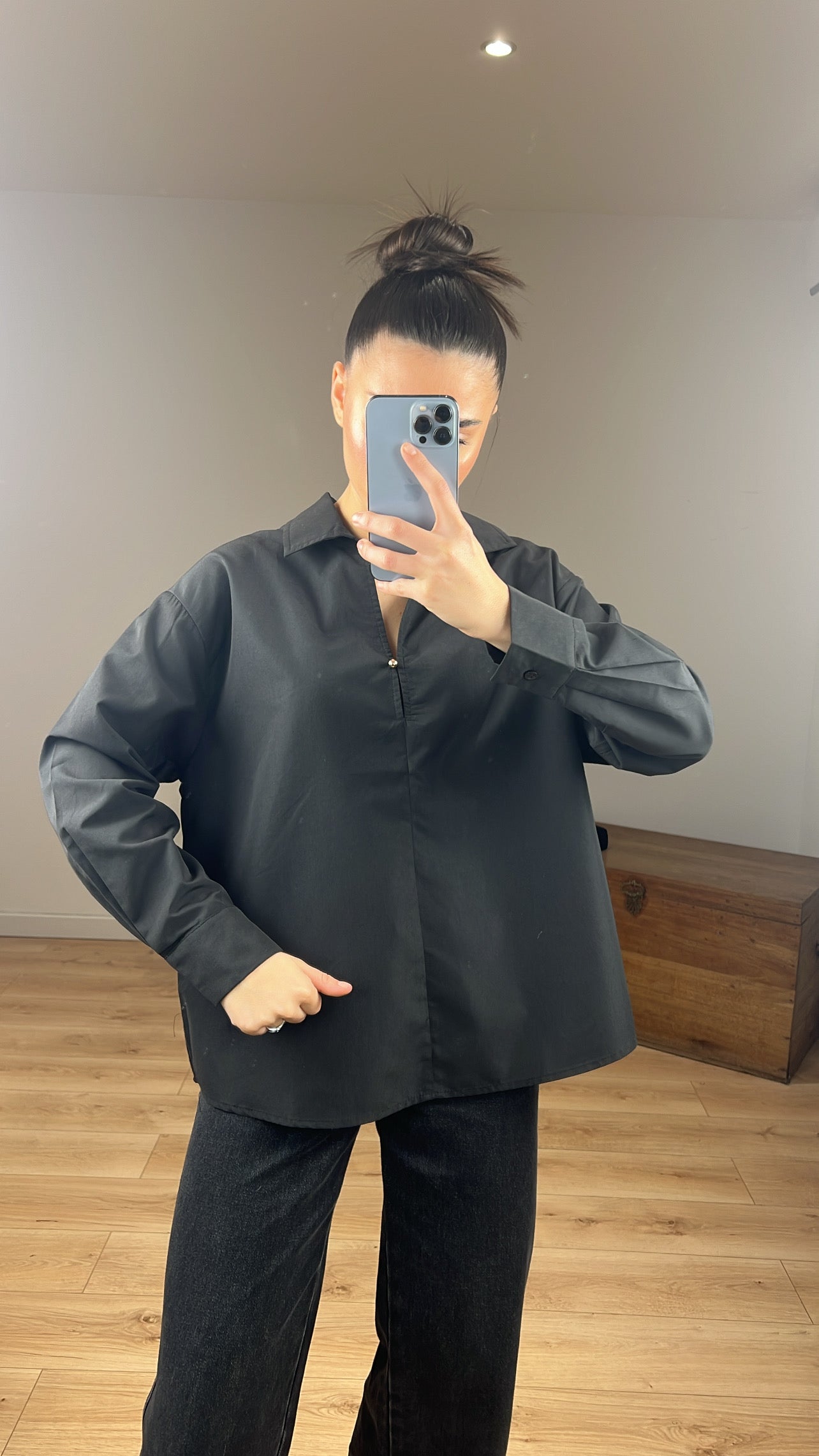 Chemise « Barbara » NOIRE