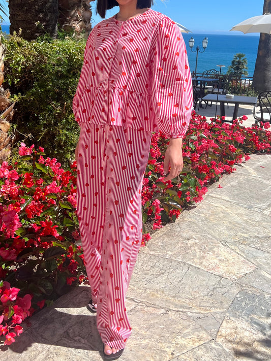 Ensemble "Dolly" cœur ROSE