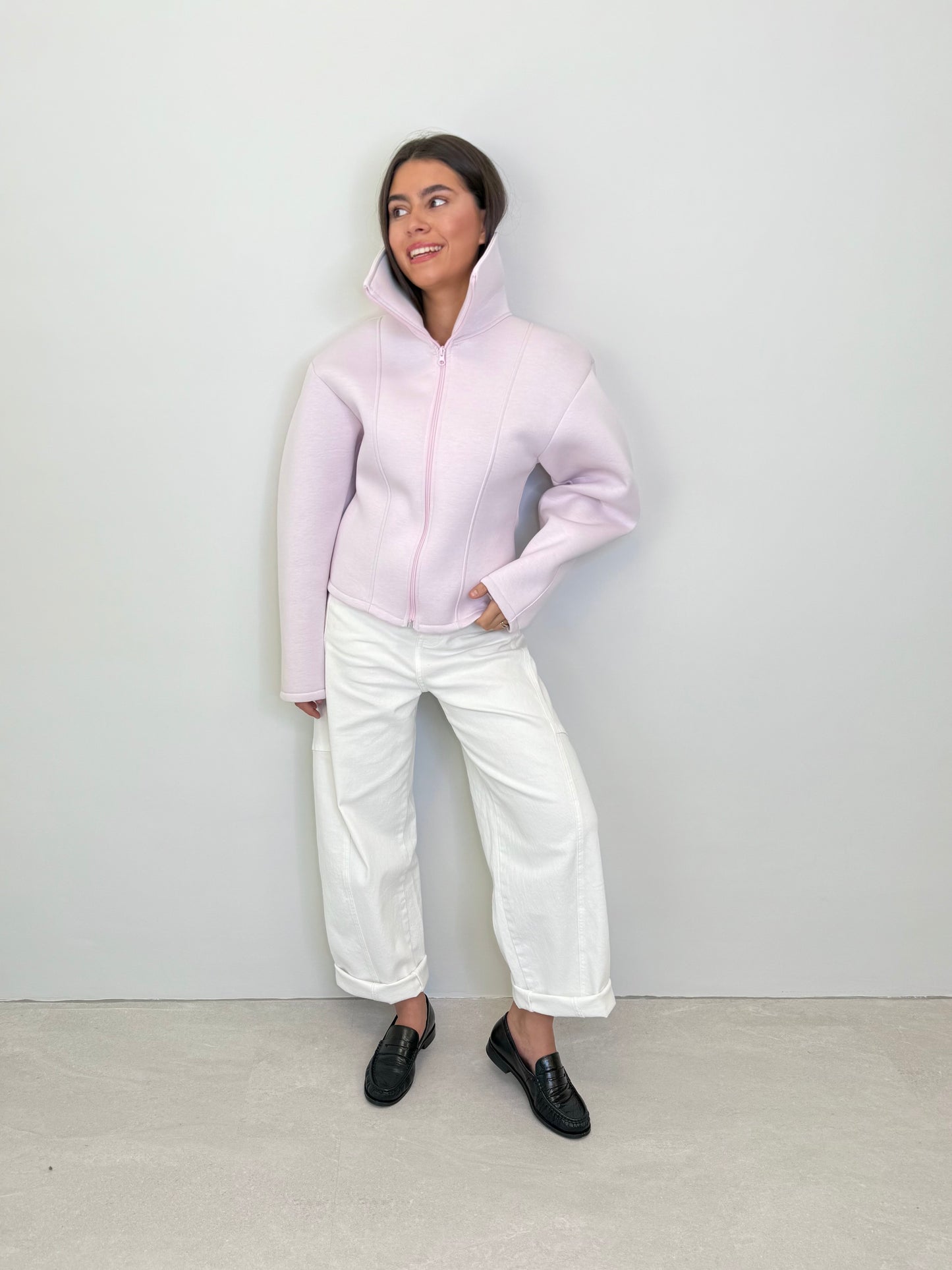 VESTE "GIULIA" ROSE PALE