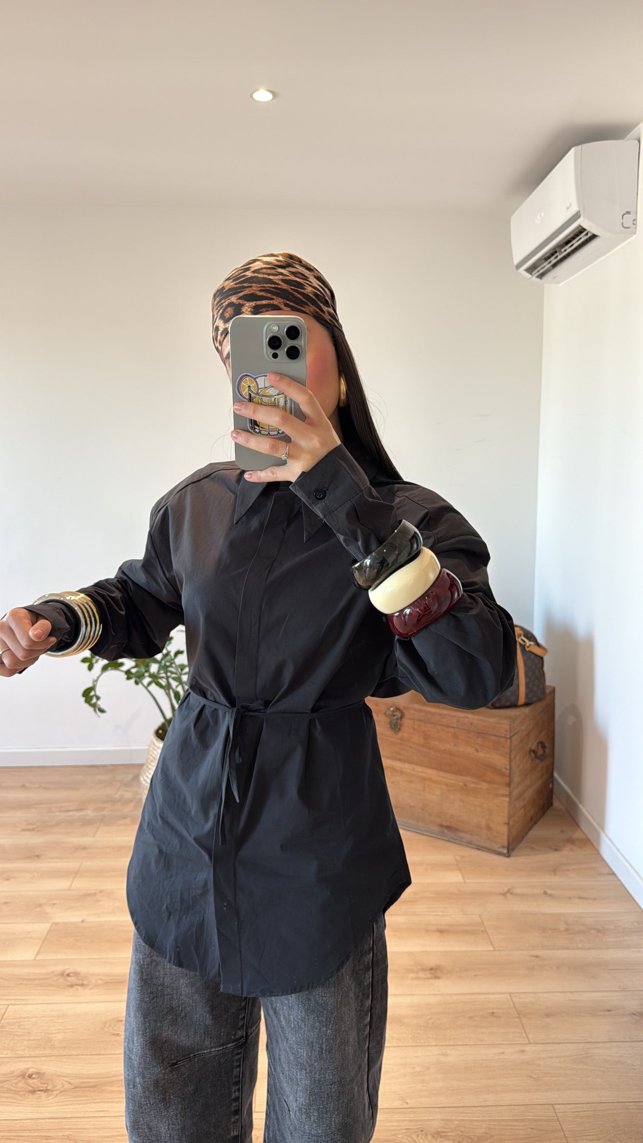 CHEMISE "NAIS"  NOIR