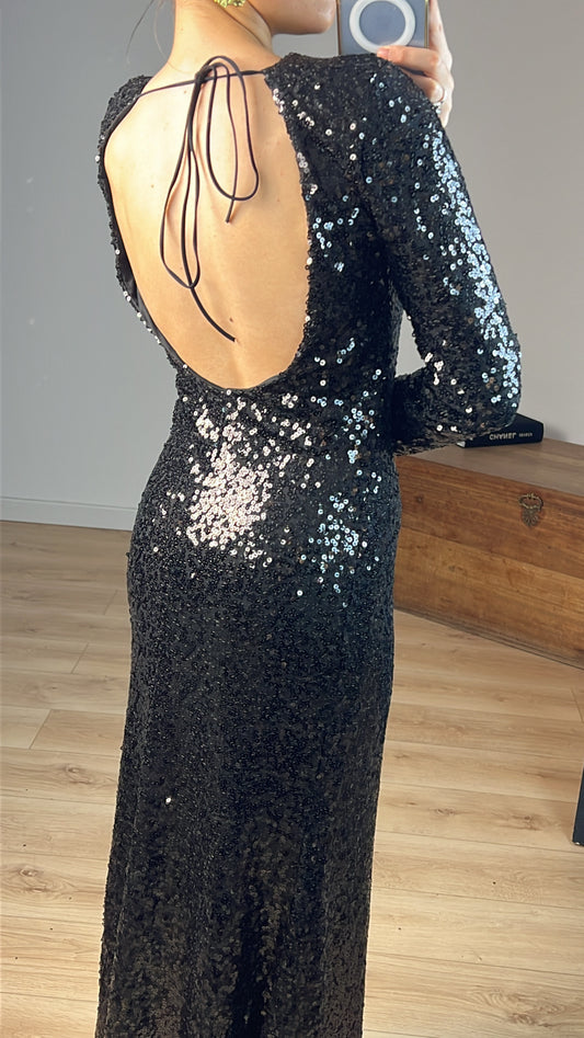 Robe longue noir « Lisa »