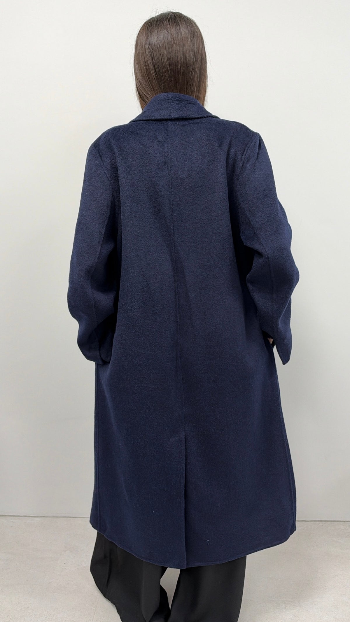 MANTEAU LAINE "LÉNA" BLEU MARINE