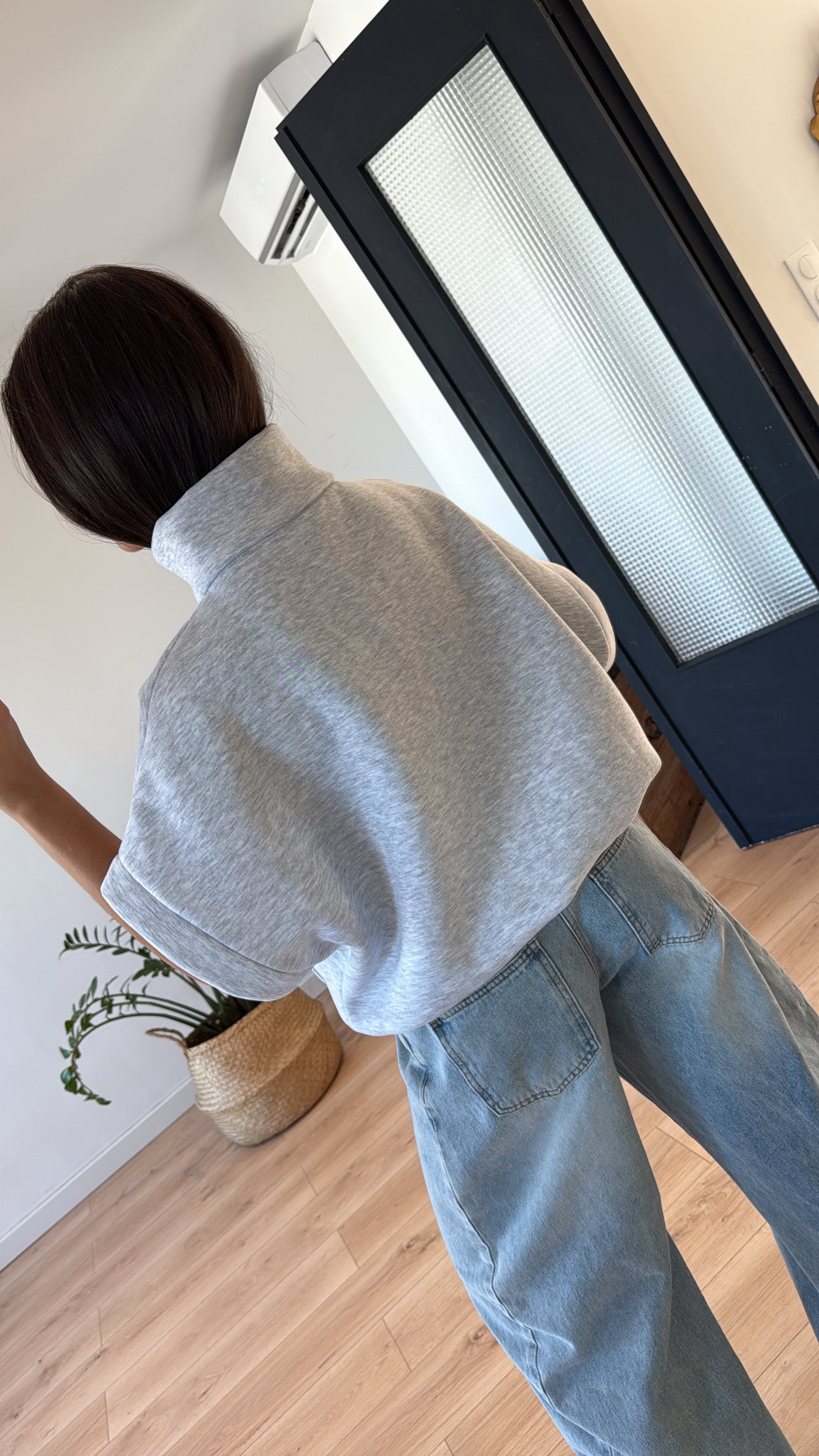 VESTE « ENZO » EN JOGGING GRIS