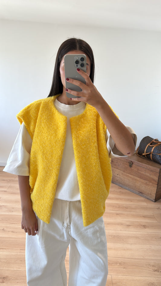 GILET SANS MANCHES "SASHA" - JAUNE